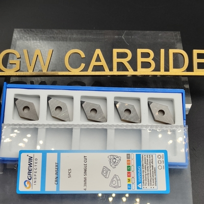 炭化タングステンのダイヤモンドPCDのエンド ミル/単一の切口CBNの挿入物4.3mm