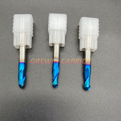 GREWIN HRC65のエンド ミルの2F球の鼻のNacoの青い色によって塗られるフライスを切削工具