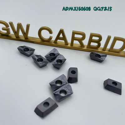 鋼鉄を処理するためのADMX160608 QG7215 CNCの切断の挿入物の炭化物Indexable HRA 89